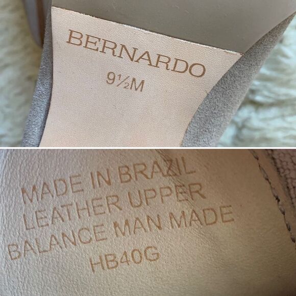 Bernardo Ferris Suede Pointed Toe Bootie Beige Size 9.5 - Picture 11 of 12